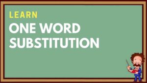 Learn one word substitution